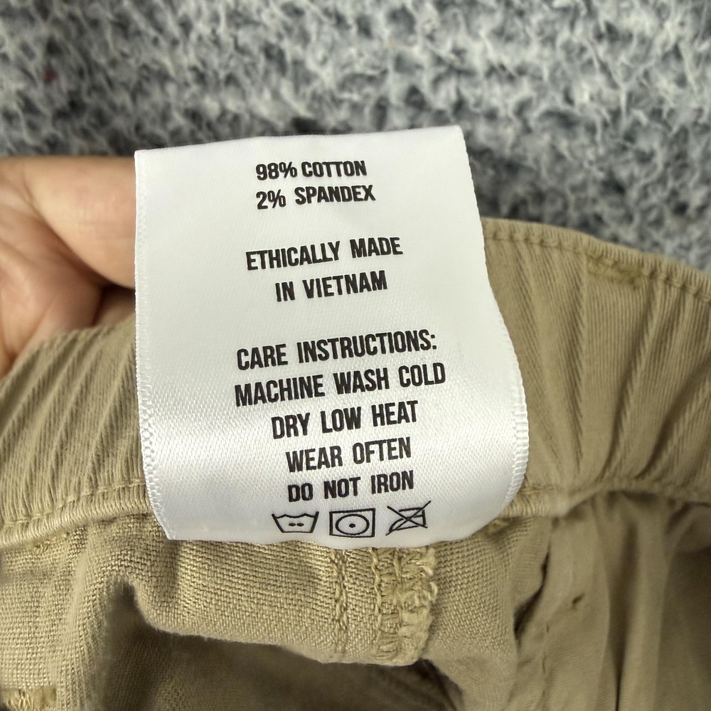 Cove Pants Mens 38x34 Beige Chino Slim Fit Elastic Waist Stretch Casual - Picture 4 of 13